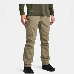 NWOT Under Armour Men's Elite Cargo Pants in Bayou ( dark khaki )34x32. Like New